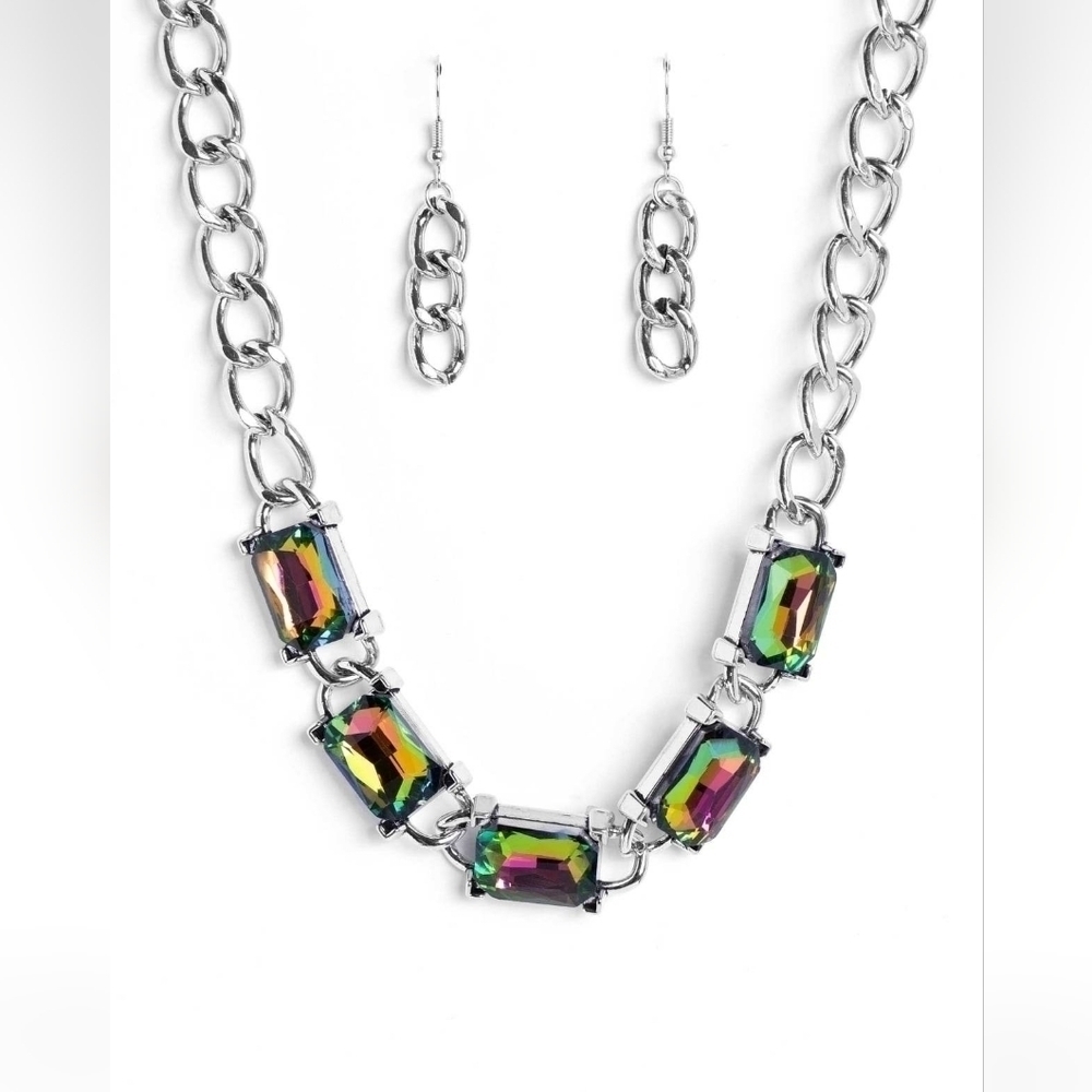 Gunmetal Rhinestone Jewelry Set - Picture 6 of 6
